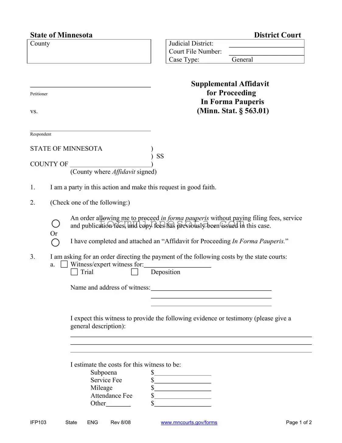 Minnesota Ifp103 Template