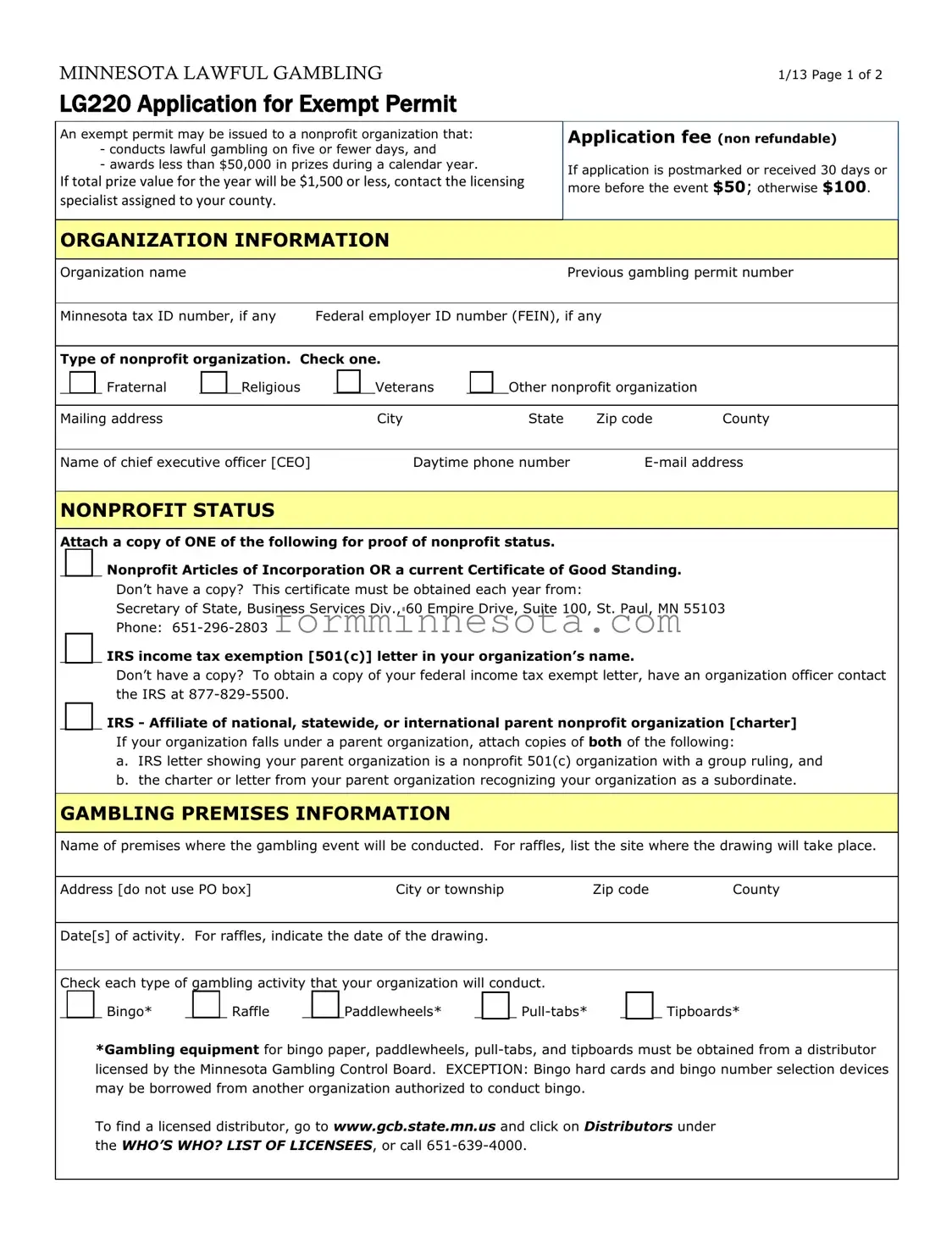 Minnesota Lg220 Template