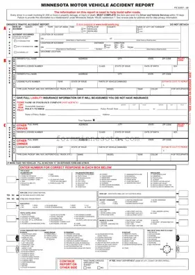 Minnesota Accident Report Template