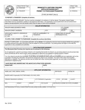 Minnesota Application Permit Template