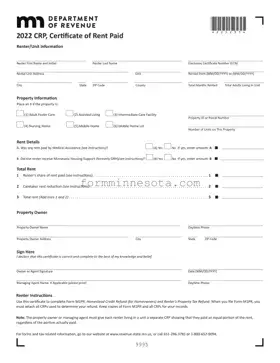 Minnesota Crp Template