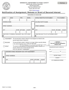 Minnesota Notification Of Assignment Template