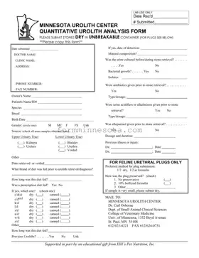Minnesota Urolith Center Template