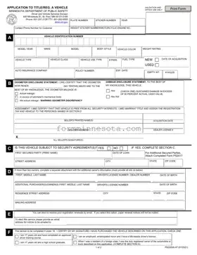 Mn Dmv Template